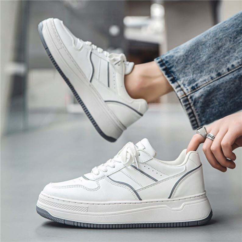 1 1 Leisure Small White Shoes 2025 New Spring and Autumn Trend All-in-one Thick Soled Men's Sports Shoes